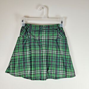 Sparkle Skirts Bolder XS Green Plaid Running Tennis Golf Pickleball Skirt Skort